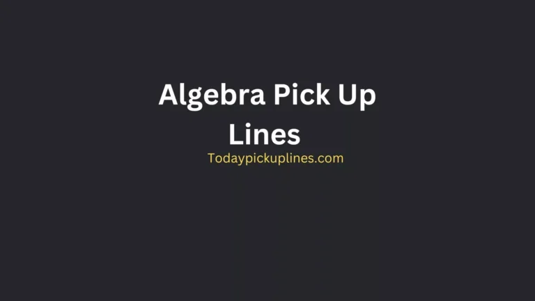Algebra Pick Up Lines